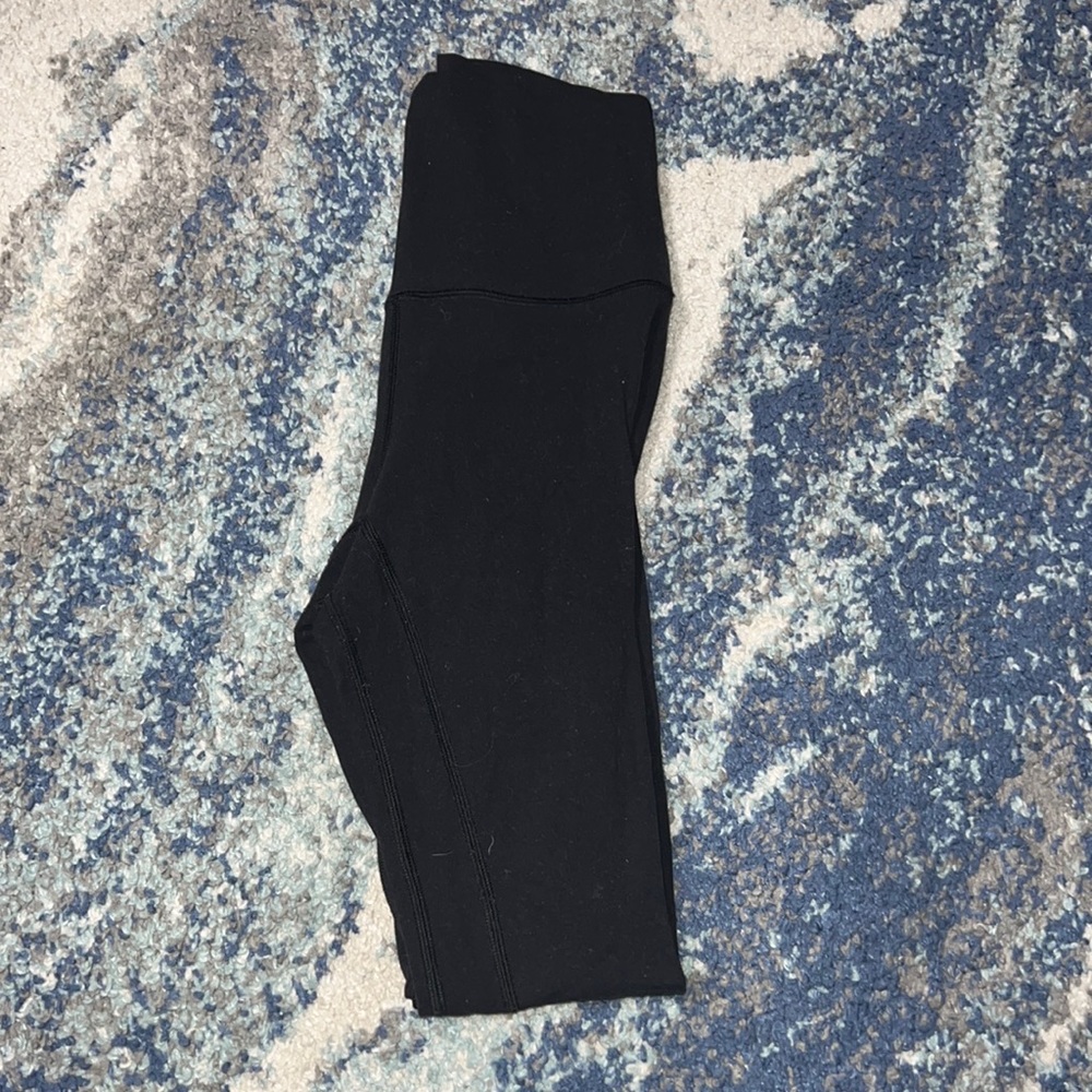lulu lemon black leggings, worn